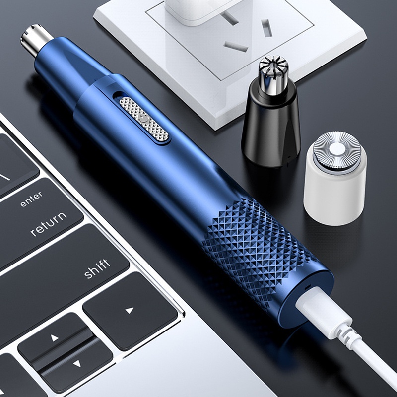 Alat Cukur Bulu Hidung / Jenggot Elektrik Mini Portable USB Rechargeable Bisa Dicuci