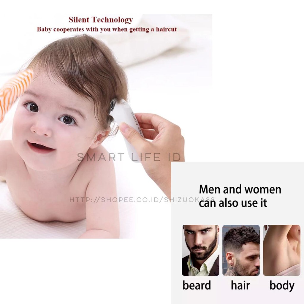 Kemei KM 1319 Alat Cukur Rambut Cukuran Bayi Anak Elektrik Baby Hair Clipper Trimmer Razor KM-1319