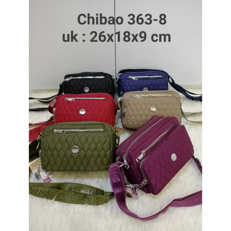 Chibao Selempang wanita 363-8 Bahan parasut. Tas Wanita Tas Slempang Wanita Tas Chibao ORI BEST SELLER BISA BAYAR DITEMPAT.!!!!