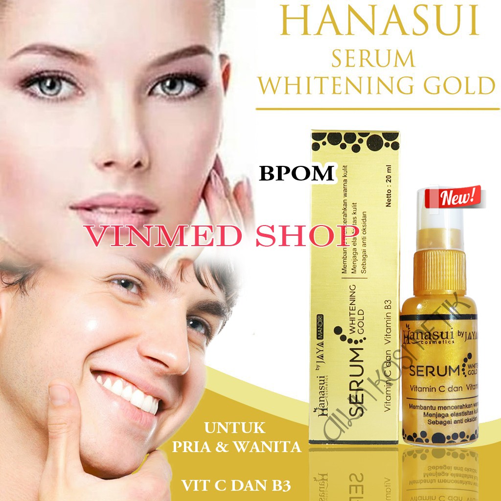 Serum Whitening Gold BPOM SERUM EMAS By Hanasui