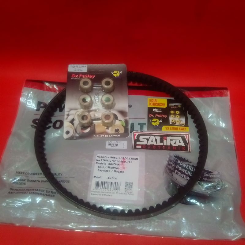 Vanbelt V Belt V-Belt Ban Penggerak Set Roller Suzuki Spin SkyDrive Skywave 2015 Gates