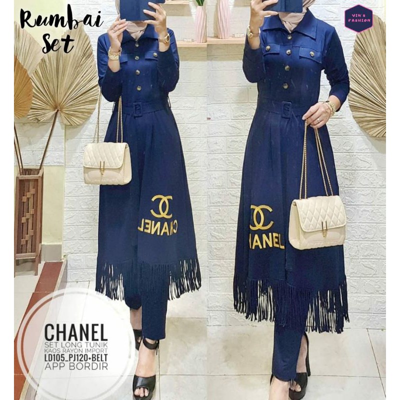 [COD] RUMBAI SET LONG TUNIK KAOS RAYON IMPORT BY VIN'S FASHIONSOLO