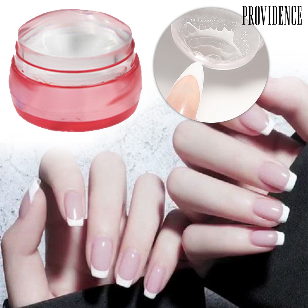 Providence Nail Stamper Single Head Smudge-Proof DIY Round Head Silicone Stamping Transparent Tool for Manicure