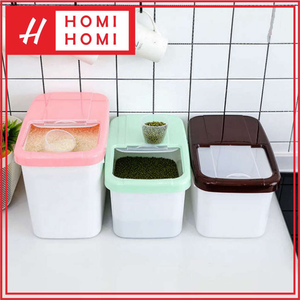 HomiHomi Tempat Beras Penyimpanan Makanan Rice Storage Box BB001