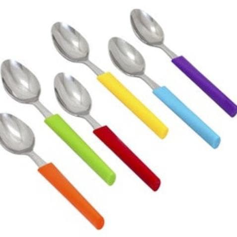 Oxone OX-604 6Pcs Rainbow Tea Spoon Set Sendok Teh Pelangi