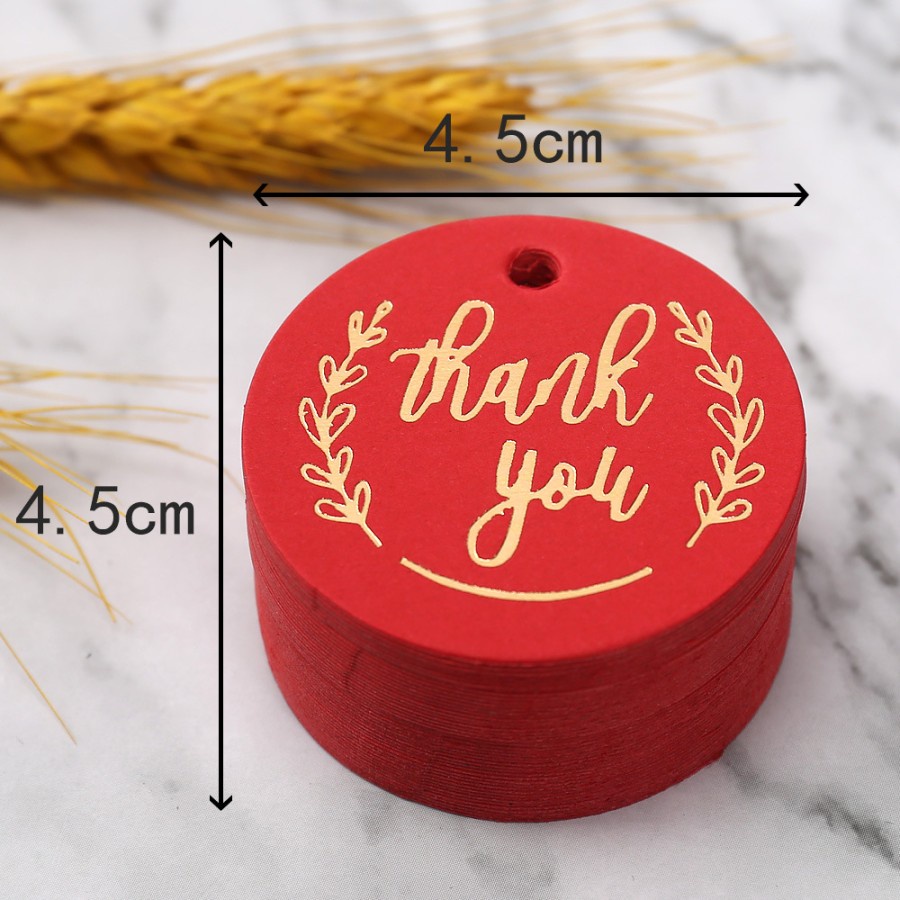 

DY PACK 25 PCS HANG TAG PREMIUM MERAH THANK YOU / TAG MERAH EXCLUSIVE L52