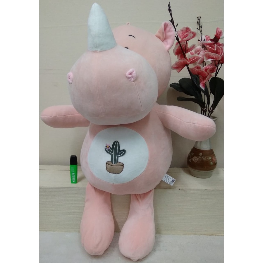 Boneka Badak Soft 100cm/28&quot;/Boneka Animal Jumbo/Animal Boneka/Boneka Badak Jumbo/Boneka lBadak Besar