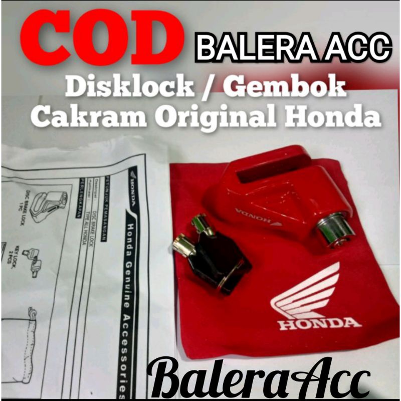 Kunci Gembok Motor Original Honda - Kunci Cakram pengaman Anti maling Gembok Cakram