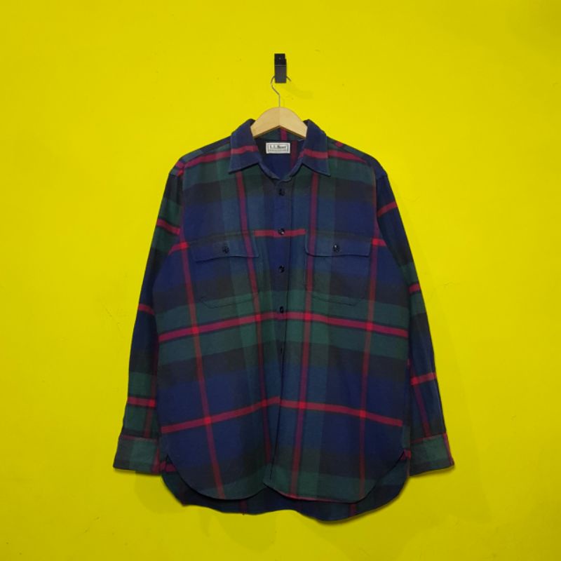 LL BEAN vintage flannel shirt (KEMEJA FLANEL TEBAL)