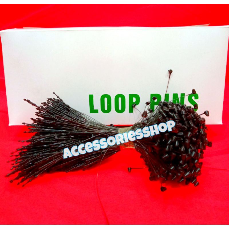 

Loop Pin Hitam Putih/Loog Pins - 1 Pak 5000Pcs