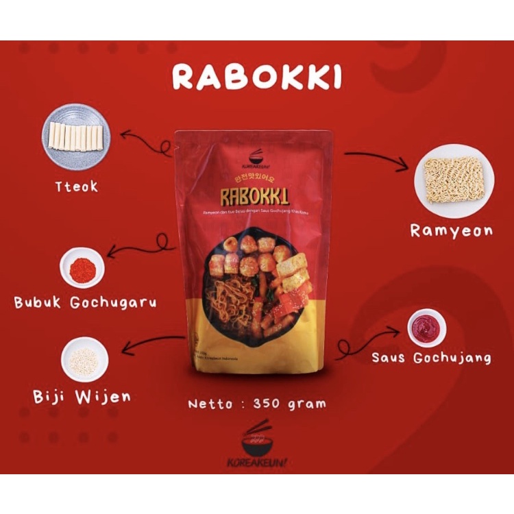 

[TERBARU CEMILAN] KOREAKEUN - Tteokbokki Rabokki Instant Makanan Korea Korean Food HALAL COD