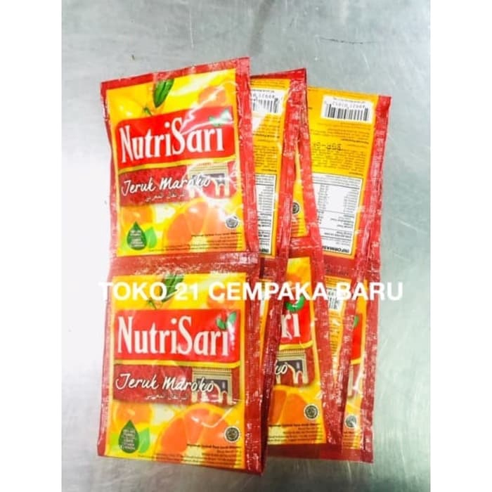 

Nutrisari Rasa JERUK MAROKO 1 renceng isi 10 sachet | NutriSari Orange