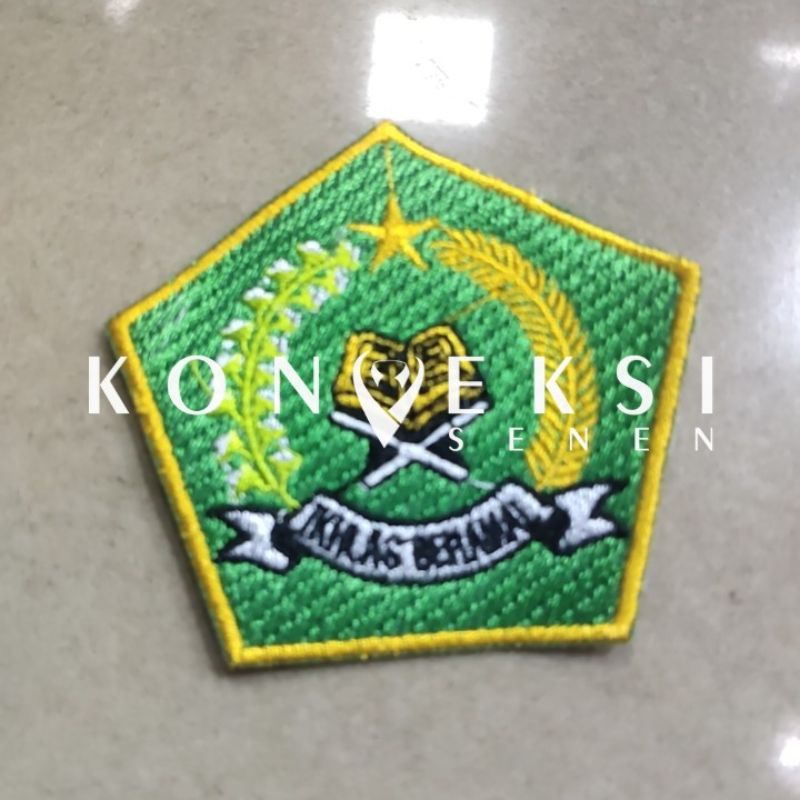 badge bordir logo kementerian agama