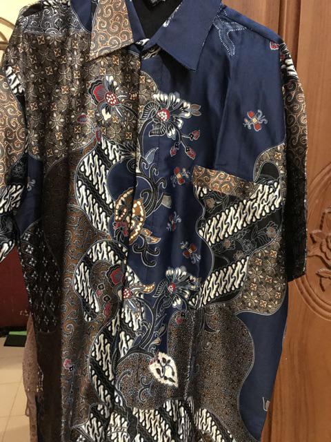 Kemeja Batik Semi Sutra Silky Berfuring Premium Fashion Pria Songket Halus Jatuh Terlaris Di  Shopee