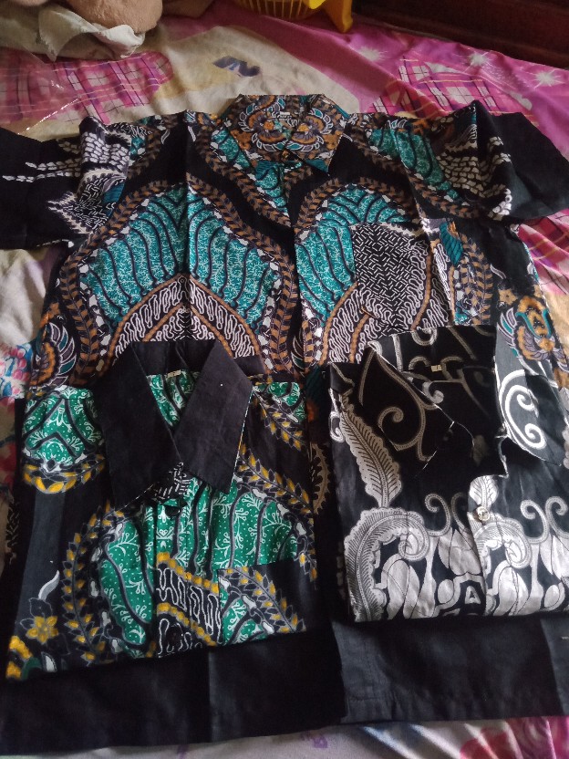 Batik Couple Keluarga Sania Ruffle Ori Ndoro Jowi Dnt Motif Madu