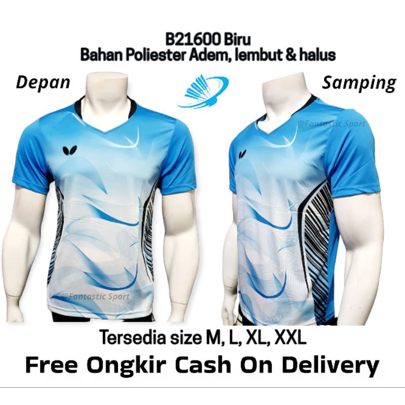 [COD] BAJU BULUTANGKIS B 21600 KAOS PINGPONG PRIA TERBARU ATASAN OLAHRAGA GRADEORI IMPORT JERSEY KEK
