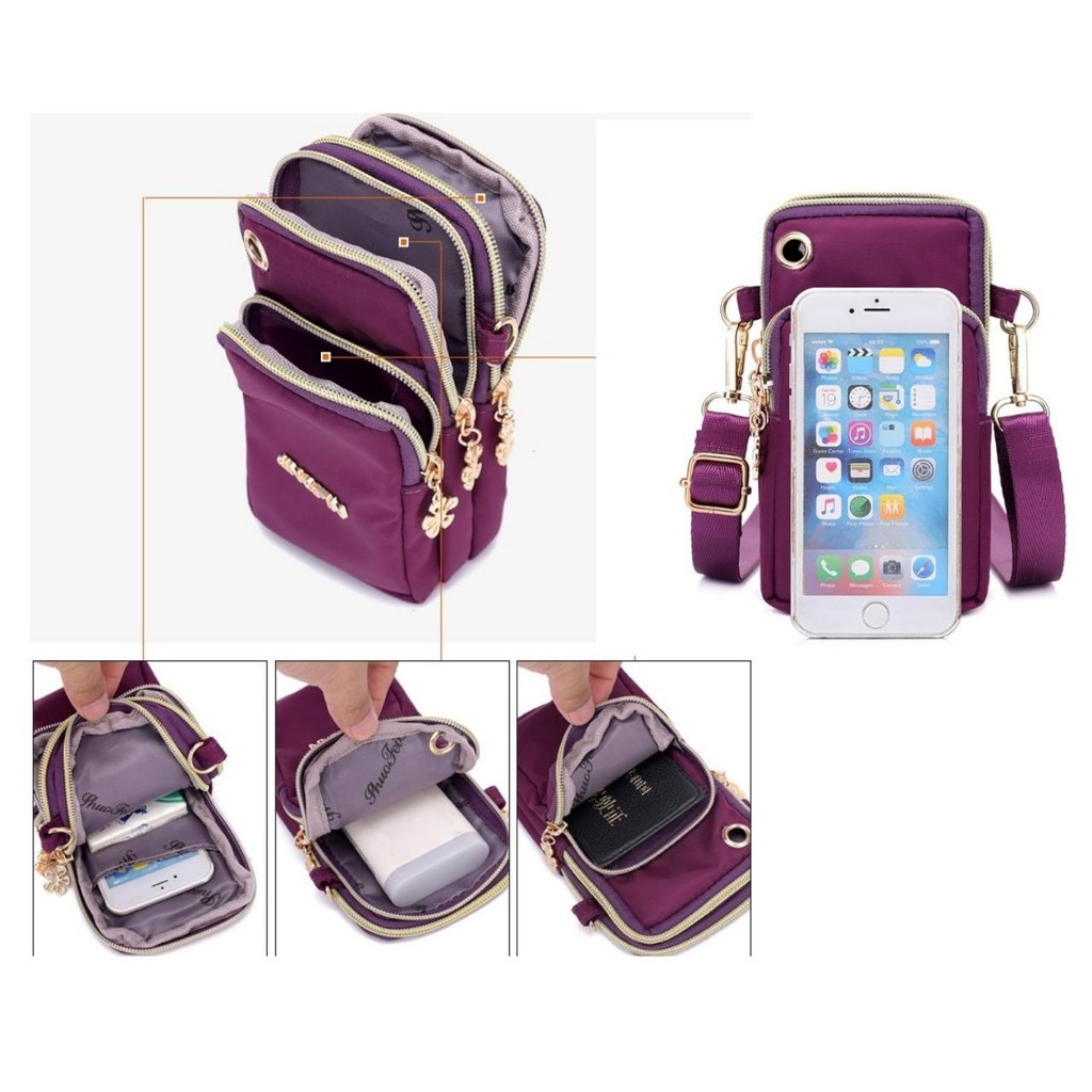 DOMPET HP SELEMPANG WANITA 3 RESLETING ANTI AIR KIPLING SLING BAG KECIL TEMPAT HANDPHONE POCKET UANG KARTU KOREA IMPORT REMAJA KEKINIAN MURAH WALESIA