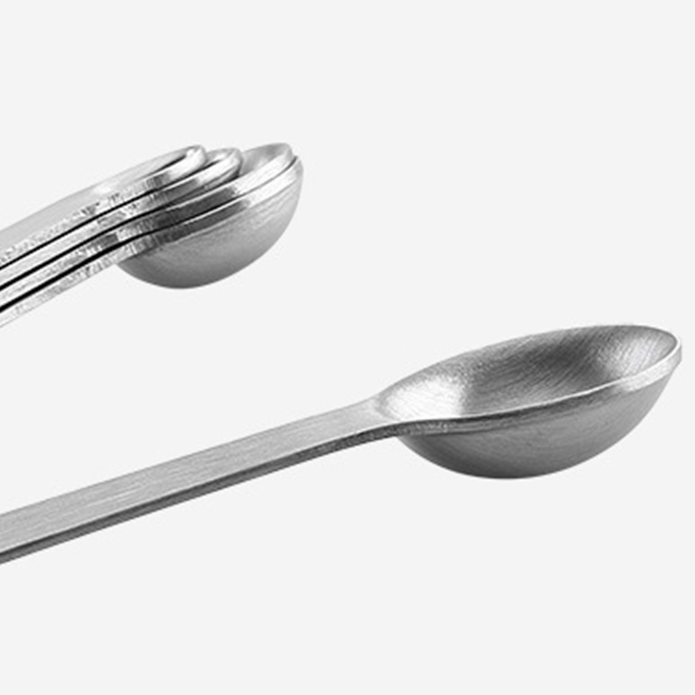 GSSi Houseen Sendok Takar Teh Cup Stainless Steel Measuring Spoon 5 Pcs - S301 - Silver Or-i