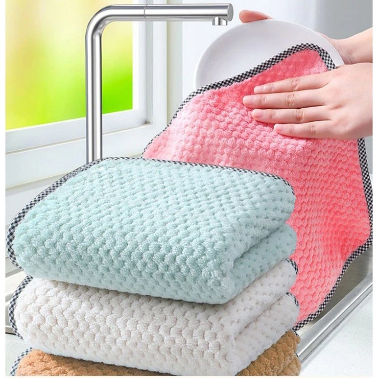 Handuk Dapur Serbaguna Kain Lap Anti Panas 5PCS - G20 - Multi-Color