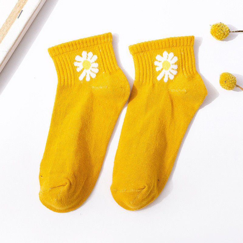 KAOS KAKI WANITA PRIA KAOS KAKI FASHION KAOS KAKI ANKLE KAUS KAKI MURAH IMPORT-Kuning