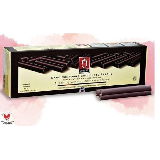 

Tulip Dark Compound Chocolate Batons/Cokelat Stik Compound Baton 1.5Kg