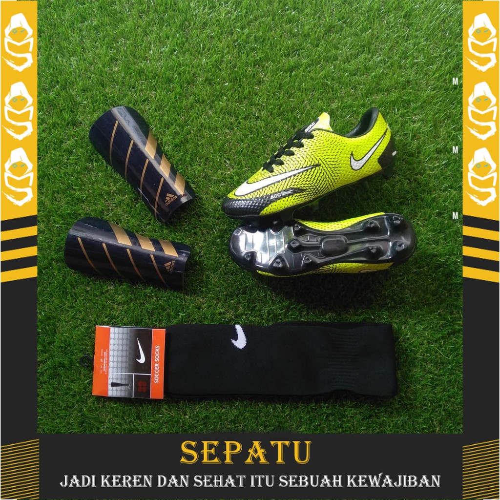 Sepatu bola anak gratis dekker kaos kaki / sepatu sepak bola anak ukuran 33 34 35 36 37 / sepatu bol