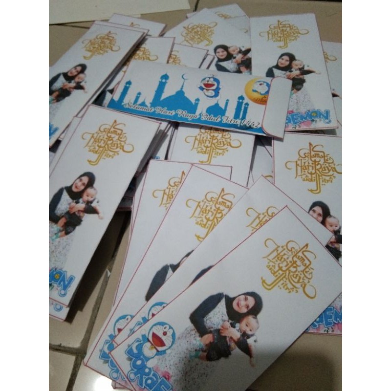 

(ISI 10) AMPLOP LEBARAN CUSTOM PAKE FOTO