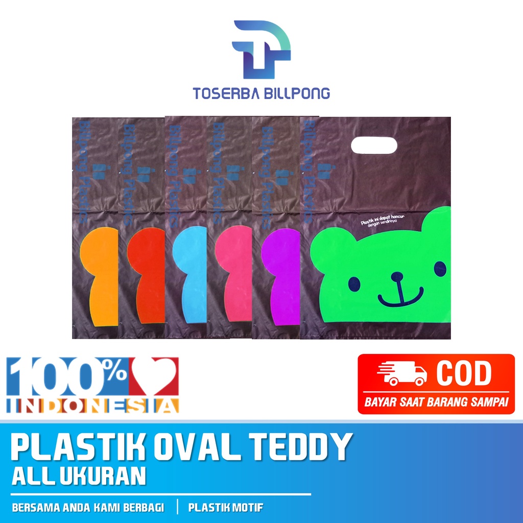 

Plastik Olshop Plong / Pond Oval Motif Lucu Teddy All Ukuran 15 20 25 30 Toserba Billpong