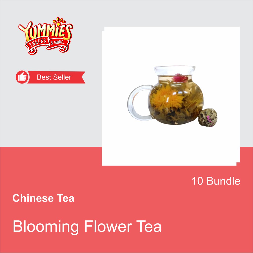 

Chinese Blooming Flower Tea Teh Bunga Mekar Cina Teh Artisan (1 Pouch isi 10 Bundle)