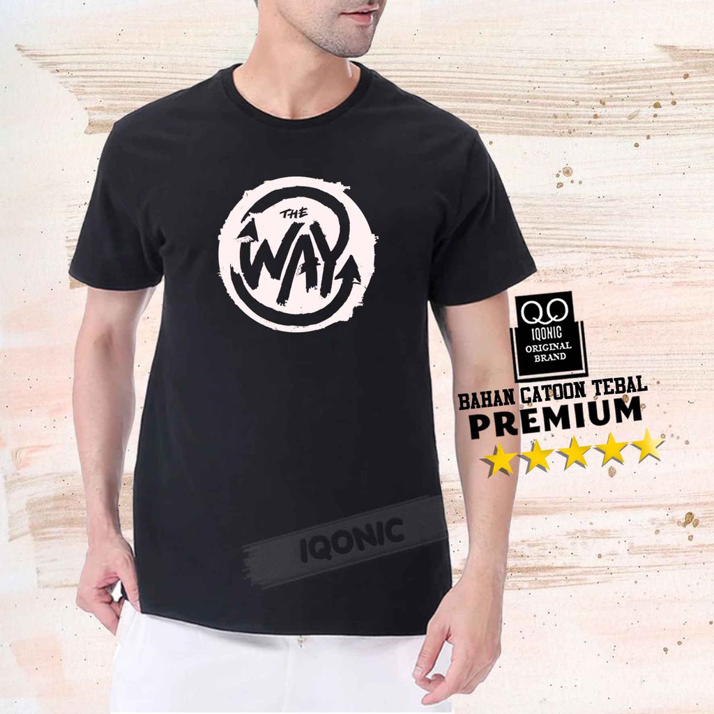 Brother Store Kaos Distro Pria - KAOS COWOK - The Way Circel Text Hitam Premium