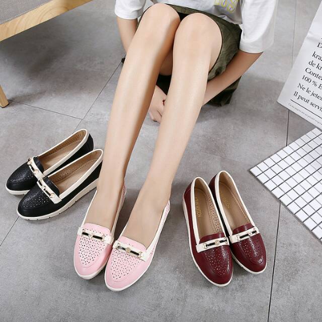 New Arrival Sepatu Wanita Fashion Louis Vuitton Flat #6012-6 Elegan