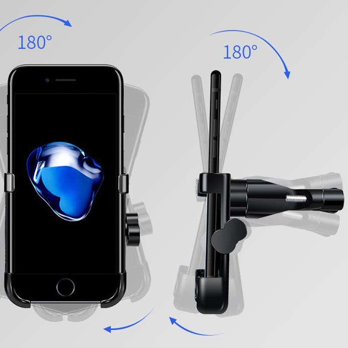 ℮ Holder hp motor full besi di stang/phone holder hp motor spion beat/holder hp motor matic/tempat h