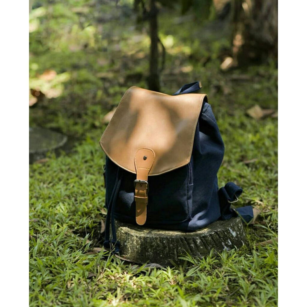 Tas Ransel Korea Kanvas Kulit Heejou Rashty