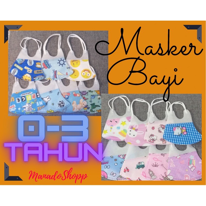 Masker Bayi 0-3 tahun (isi 10 pcs)