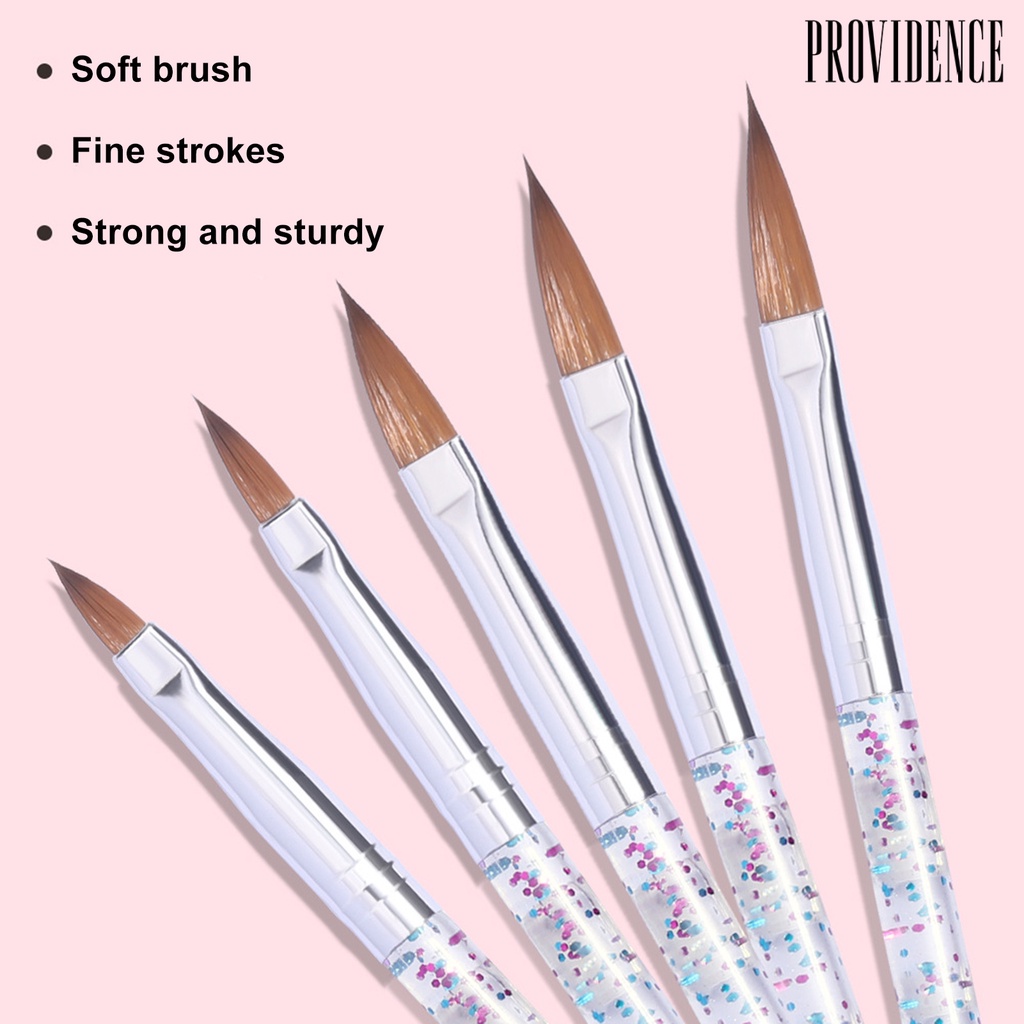 Providence 5Pcs/Set Nail Art Brush Soft Tip Multifunctional Ultra Thin Flower Stripes Lines Liner DIY Drawing Brush for Manicure