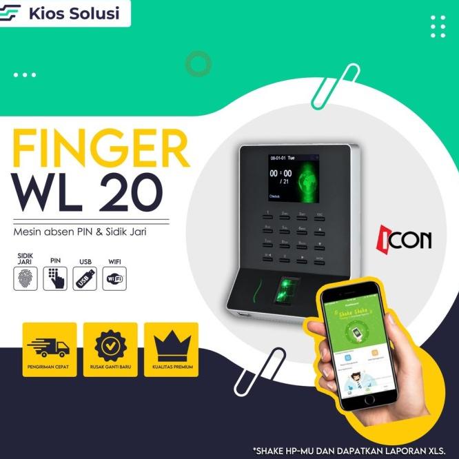 Mesin Absen Sidik Jari Absensi Finger Print Finger Wl20 Wifi Murah