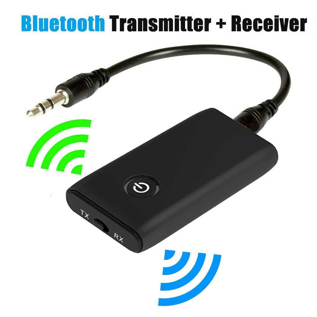 Goojodoq Bluetooth 5.0 Transmitter Receiver Rechargeable Speaker Headphone Audio Koneksi Wireles Bluetooth Berkualitas