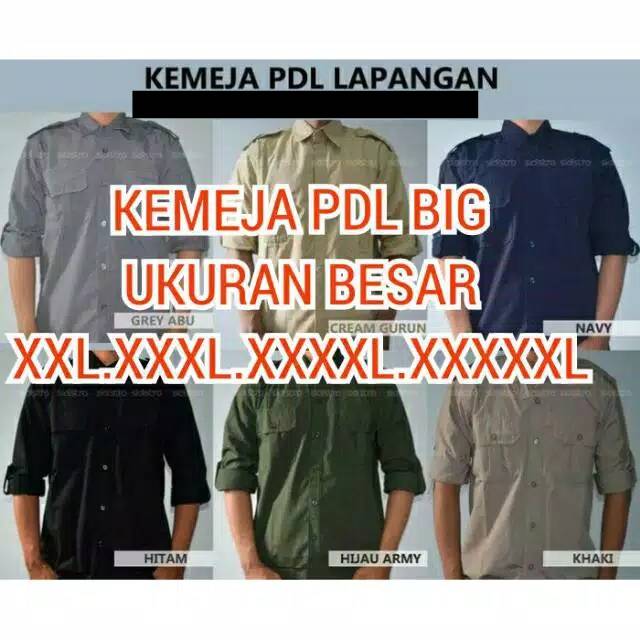 KEMEJA PDL BIG SIZE TACTICAL LENGAN PANJANG