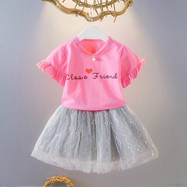 Baju Anak Import Setelan Anak Import Pakaian Anak Import Baju Set Anak Perempuan Rok dan Kaos