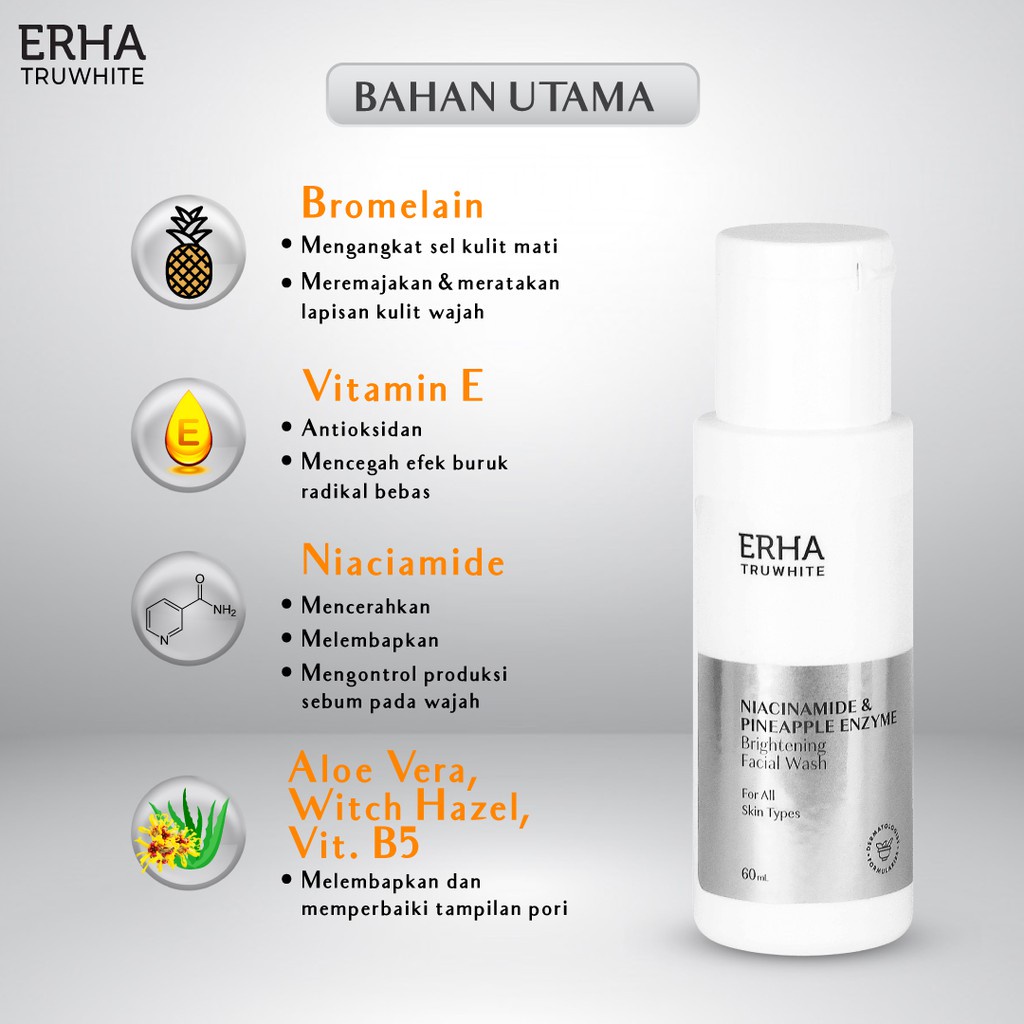 ERHA TRUWHITE BRIGHTENING FACIAL WASH