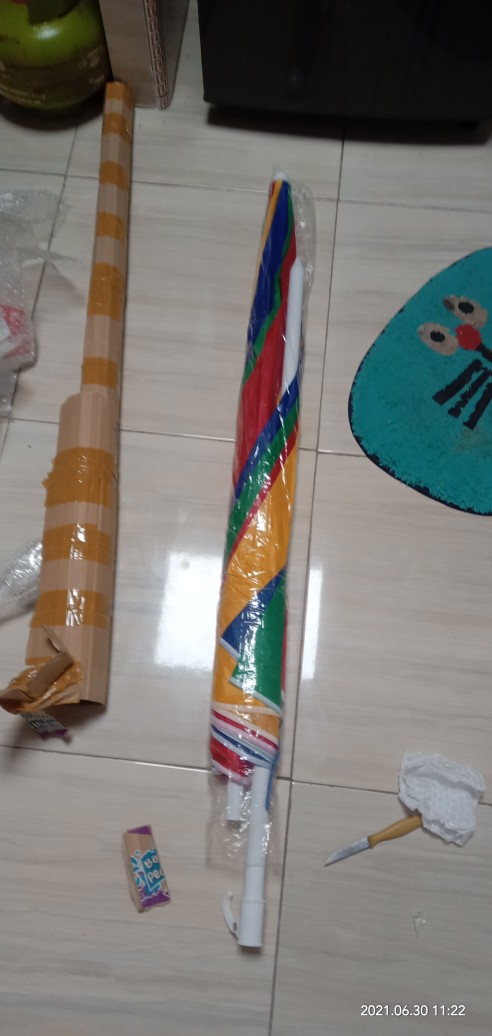 Payung Tenda Pantai 200cm Pelangi, Untuk Jualan Dagang Pkl