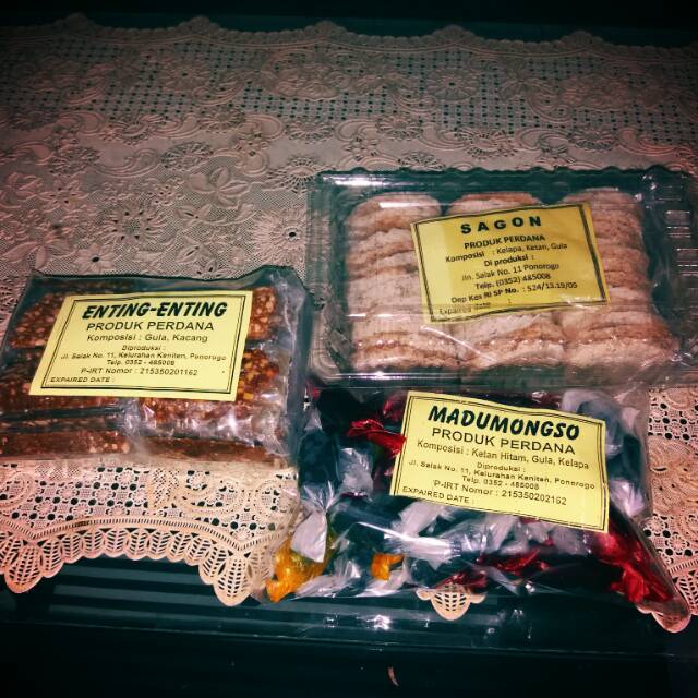 

Makanan khas Ponorogo Enting-Enting, Sagon , Madumongso