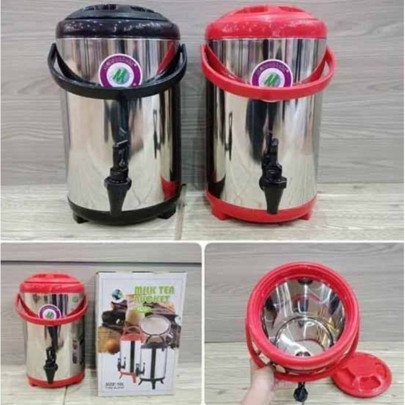 Milk tea bucket termos air panas &amp; dingin awet wadah penyimpanan air
