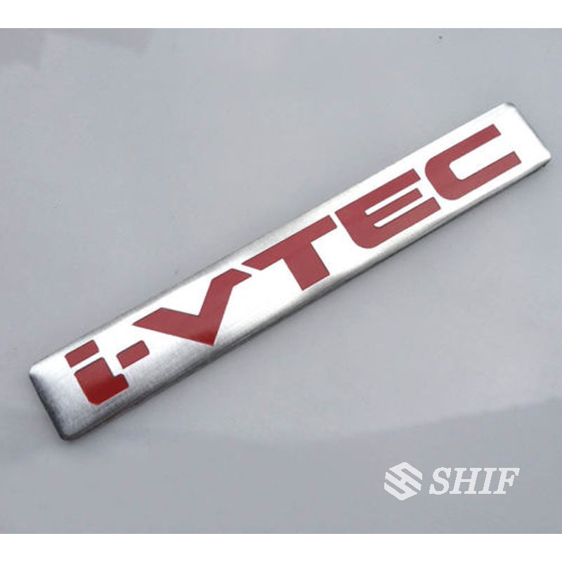 1Pc Stiker Emblem / Badge Logo i-vtec Bahan Metal untuk Fender Belakang Mobil Honda