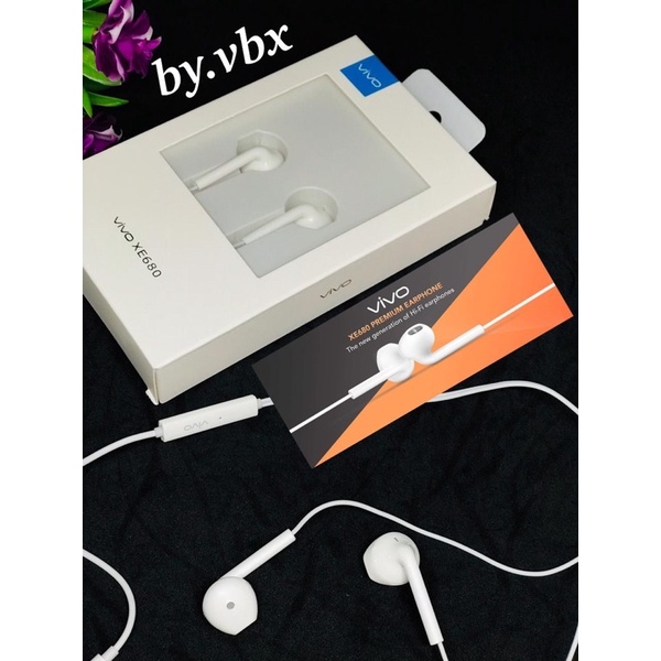 HANDSFREE EARPHONE VIVO XE680 ORI PACKING DUS PROMO SEN