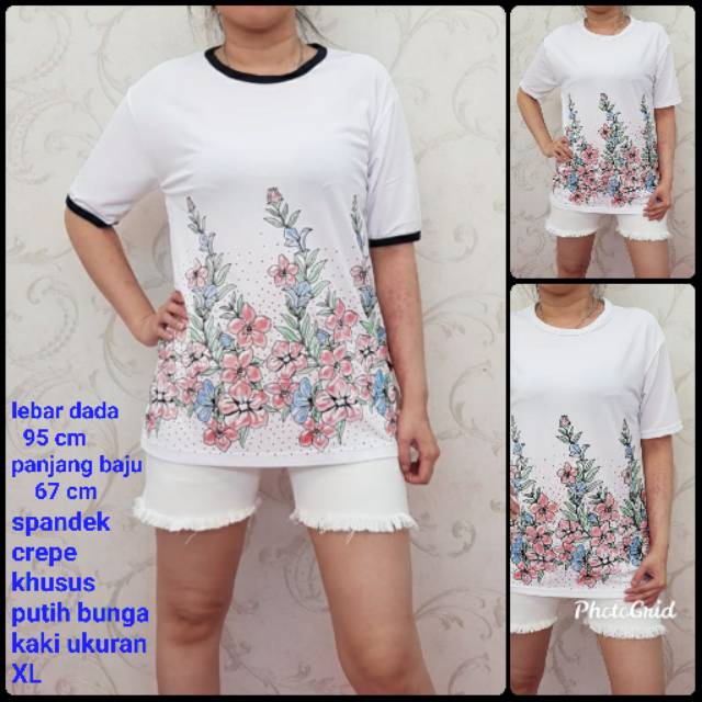 BH 514 spandek yersi bunga kaki ukuran XL pdk dan pjg