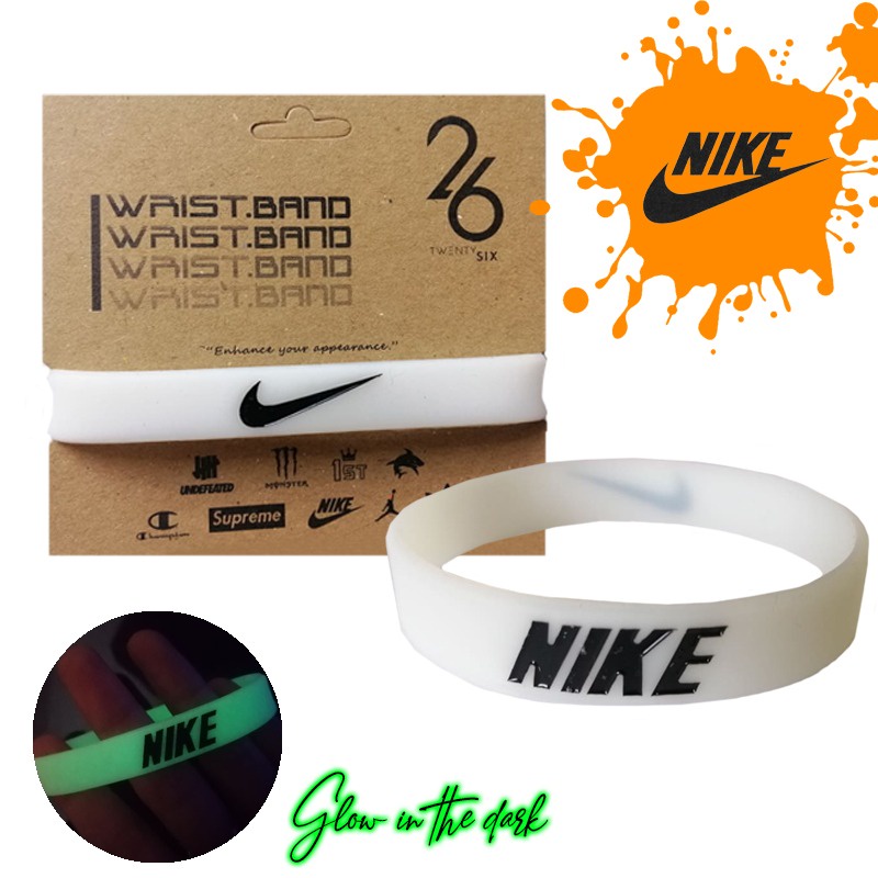 GELANG KARET NIKE SPORT ORIGINAL FASHION NIKE WHITE (GLOW)