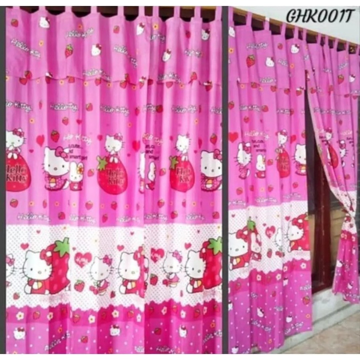 GORDEN JENDELA TALI 60x150cm KAMAR MINIMALIS GORDENG TIRAI KORDEN MOTIF MURAH