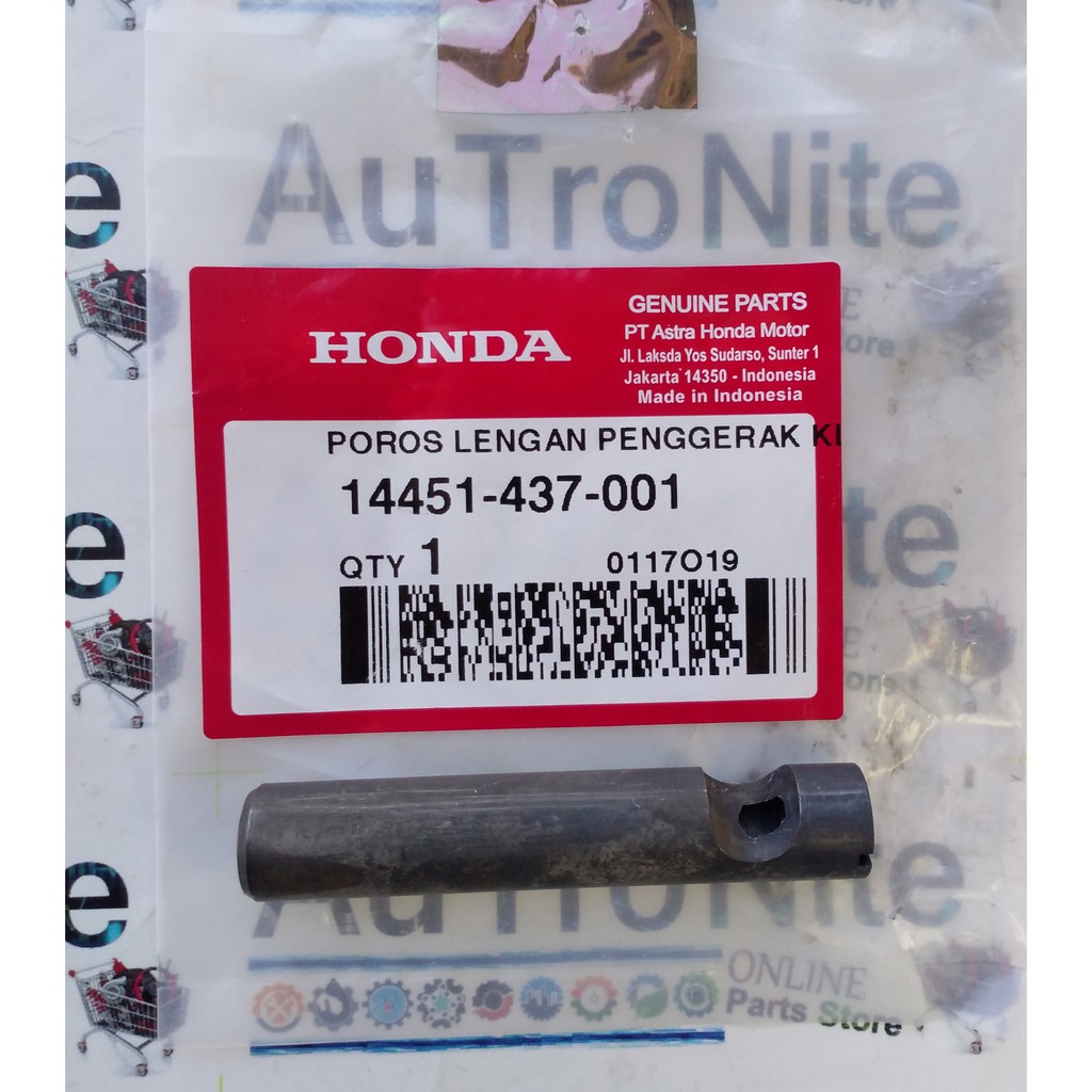 Pen Templar As Pelatuk Shaft In Ex Rocker Arm 14451-437-001 Ori Honda Tiger Revo GL Max MegaPro 160 