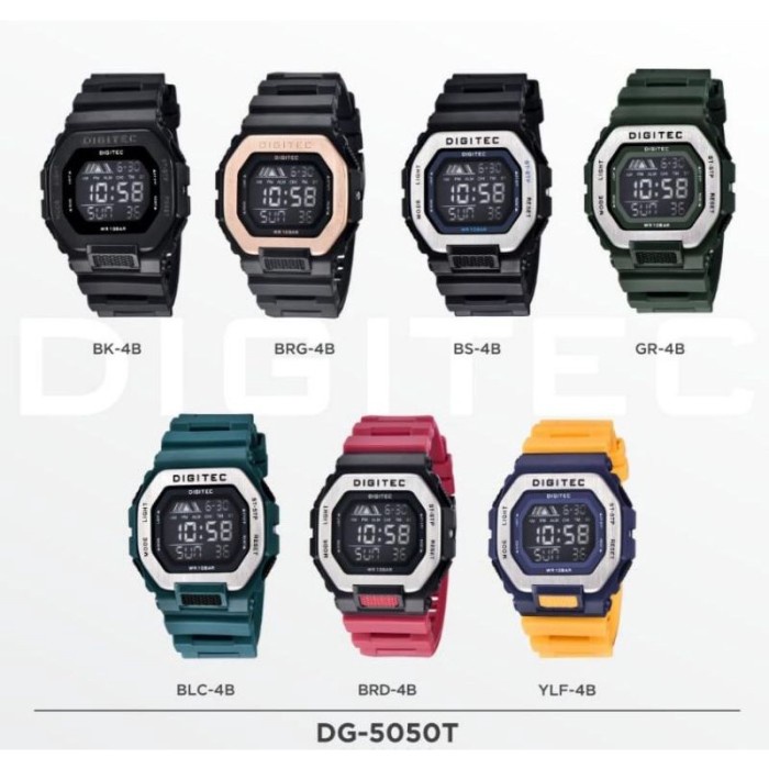Jam Tangan Pria Digitec 5050 T DG5050T DG 5050 T Original Rubber